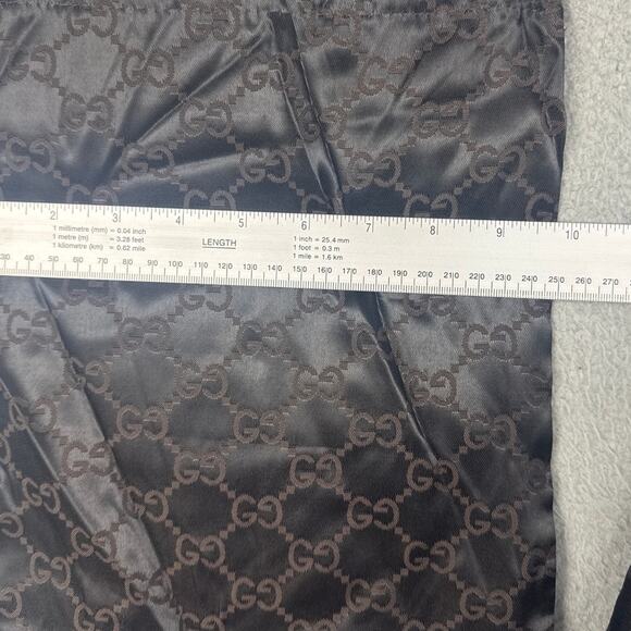 Gucci Dust Cover Bags Set of Two Brown Satin Tonal Branding 10x14 13x11 Designer - Picture 4 of 7